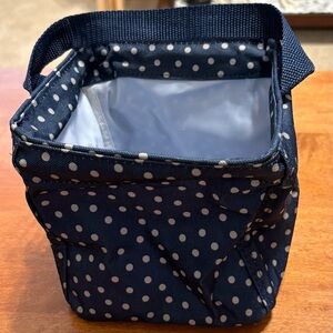 Thirty One Littles Carry All Caddy Navy blue with polka dots (Navy Dancing Dots)